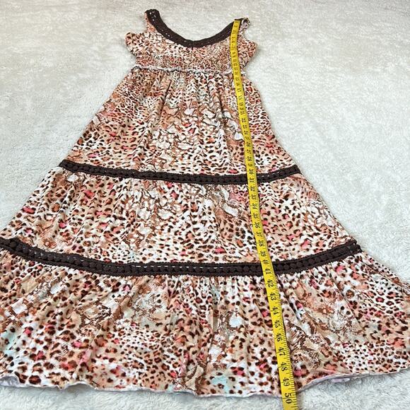 Sofia Jeans leopard print wild terrain sandshell tiered maxi dress, size small - Picture 6 of 12